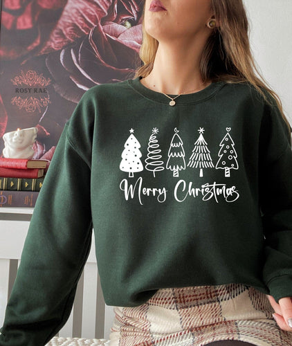 RosyRae Creations sweatshirt Merry Christmas Crewneck Sweatshirt